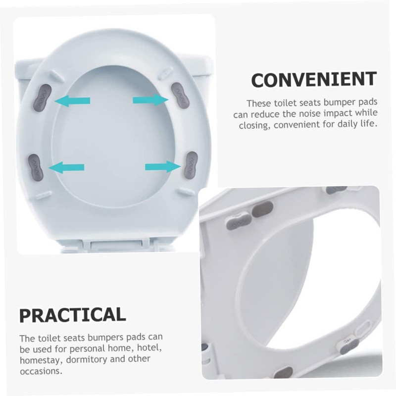 LALAFINA 8Pcs Toilet Seat Bumper Replacement Kit Toilet Risers for