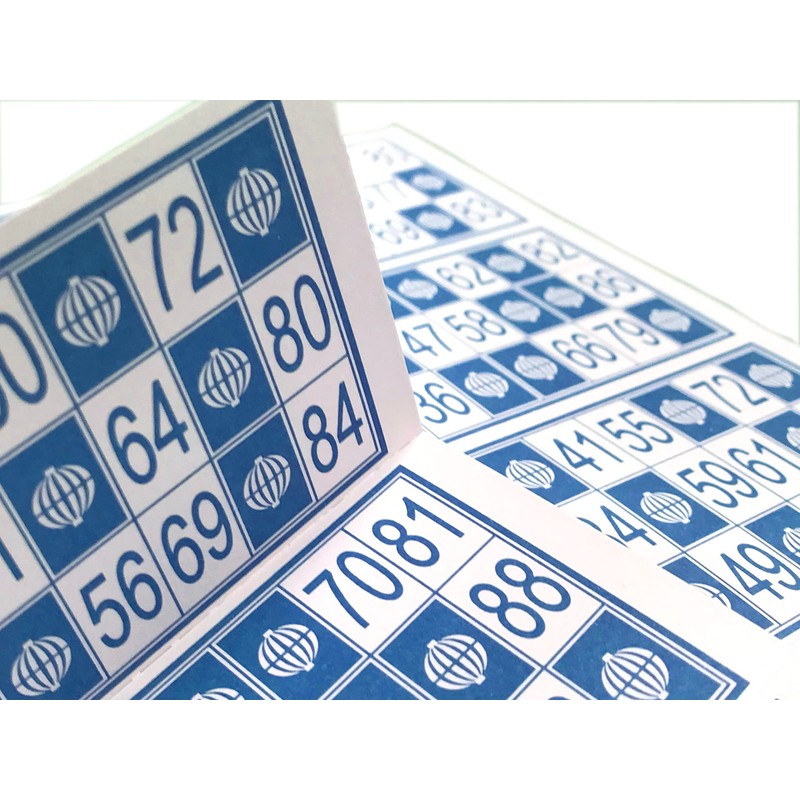 Genérico 600 Traditional Bingo Cards with 90 Balls (Blue)