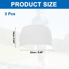 PATIKIL Sport Headbands for Men 7" x 4", 3 Pcs Running Sweat Bands Sweat Absorbing Head Band for Women Workout Basketball Yoga Gym, White