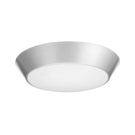 Lithonia Lighting 13 inch Round LED Flush Mount Thin Ceiling Light Mount, Nickel, 4000K, Dimmable
