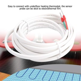 Temperature Floor Sensor, 3 Meters Floor Heating Sensor Probe, Underfloor Heating Thermostat Accessory Floor Temperature Sensor Probe 9.84FT Cable