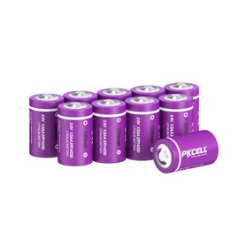 PKCELL ER14250 1/2AA 3.6V Lithium Battery,1200mAh Batteries Compatible for Dog Collar Meter Sensor Movement Monitor Home Security System Alarm System (10-Count)