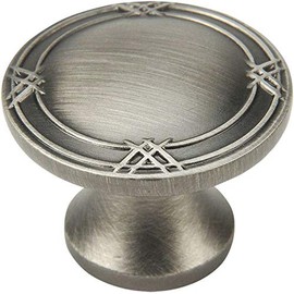 10 Pack - Cosmas 9462AS Antique Silver Cabinet Hardware Round Knob - 1-5/16" Diameter
