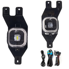 WEZEMLIGHT New Version LED Fog Lights Assembly Replacement For 1999-2004 Ford F250/350/450/550(Super Duty) 2001-2004 Ford Excursion OEM Style Bumper Driving LED Lamp 1 Pair