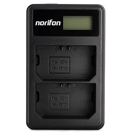 NP-FZ100 Dual Channel LCD USB Charger for Sony A7 III, A7R III, A9 Camera and More