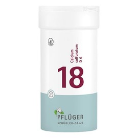 PFLÜGER Schüßler Salts No. 18 Calcium Sulfuratum D6 - 400 Tablets - The Supplement for Deep Cleansing - Gluten-Free