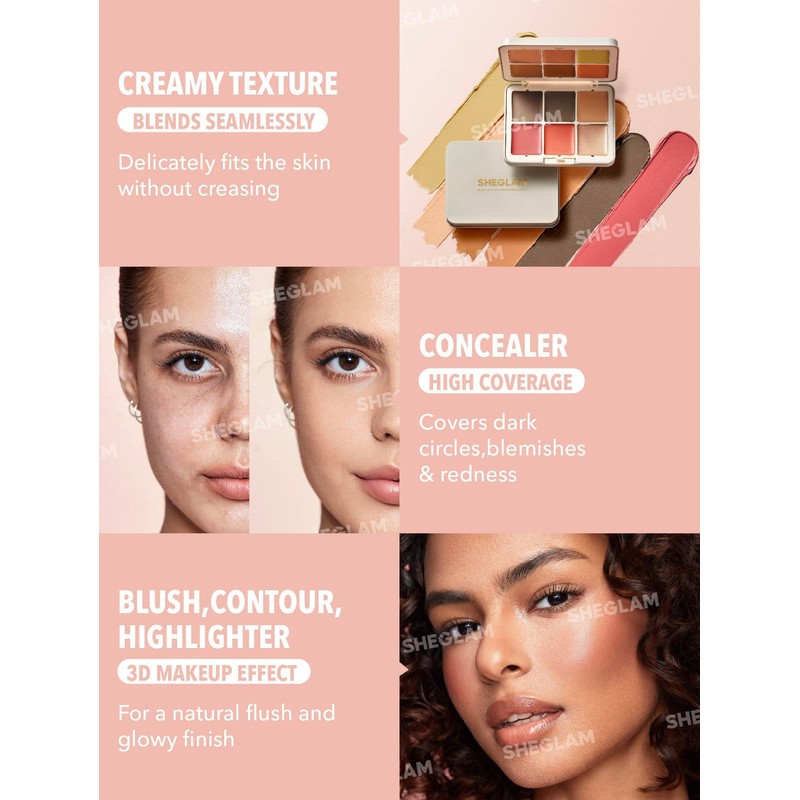 SHEGLAM All About That Face Multifunctional Face Palette-Mocha Sculpt
