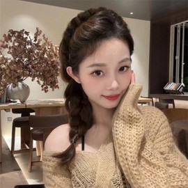 Xansema 2Pcs Fashion Non-Slip Headbands for Women Girls, Leopard Print Teeth Comb Hair Hoop Hairband Hair Accessories for Daily Use, Yoga, Spa, Parties (Deep Coffee Coffee, One Size)