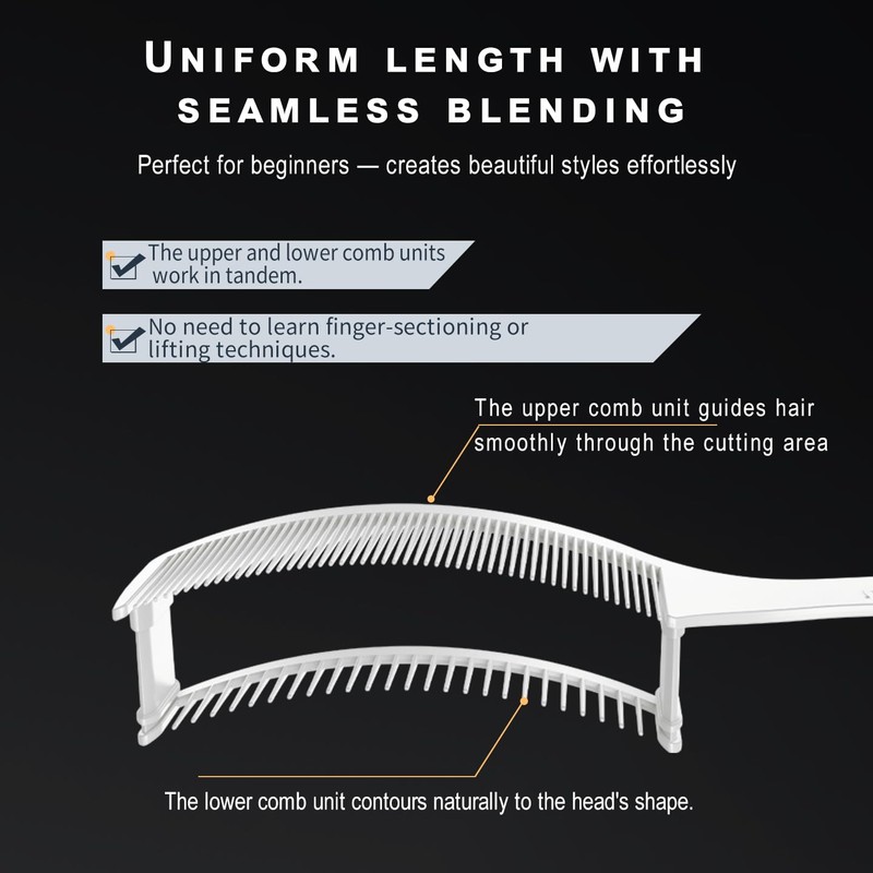NebulaBloom Professional Hair Cutting comb, Fading Comb, Dual-Layer Fast and
