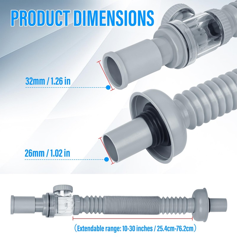 1-1/4" Bathroom Sink Drain, Universal Sink Drain Pipe W/Cleanout, P-Trap