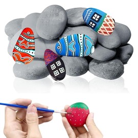 Stones for Painting, Pack of 40 Flat Pebbles for Painting, Ideal for Children and DIY Art, 1-3 cm Smooth Stones for Creative Projects and Decoration