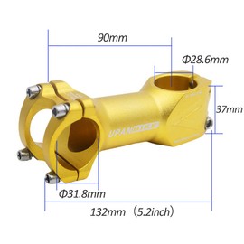 UPANBIKE Bike Stem Aluminum Alloy 31.8mm*28.6mm*80mm Mountain Bike Road Bicycle Parts