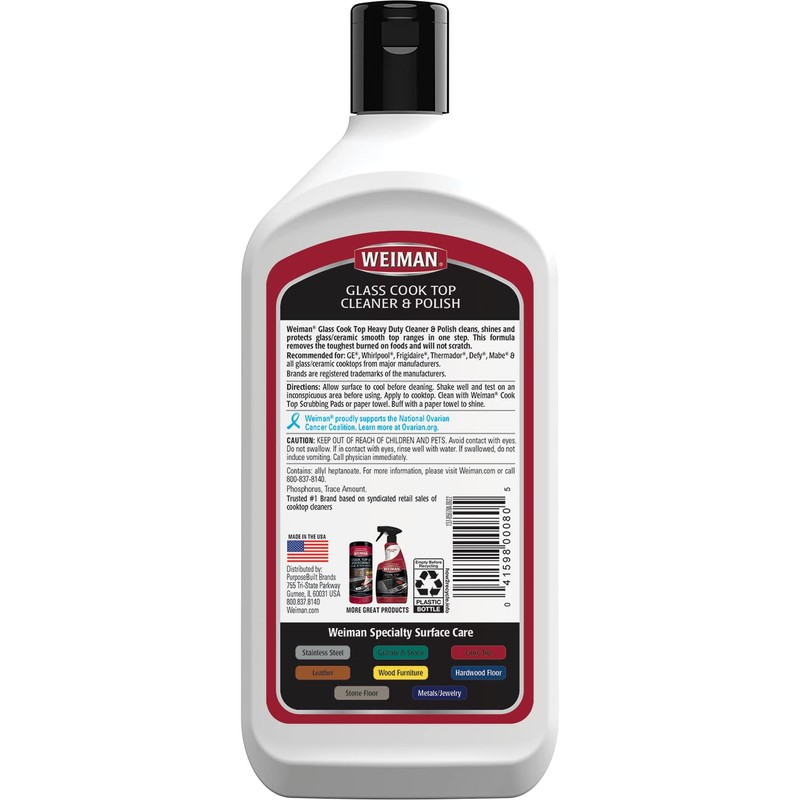 Weiman Ceramic and Glass Cooktop Cleaner and Polish - 20
