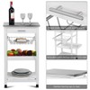Giantex Kitchen Island Cart Rolling Kitchen Trolley with Stainless Steel