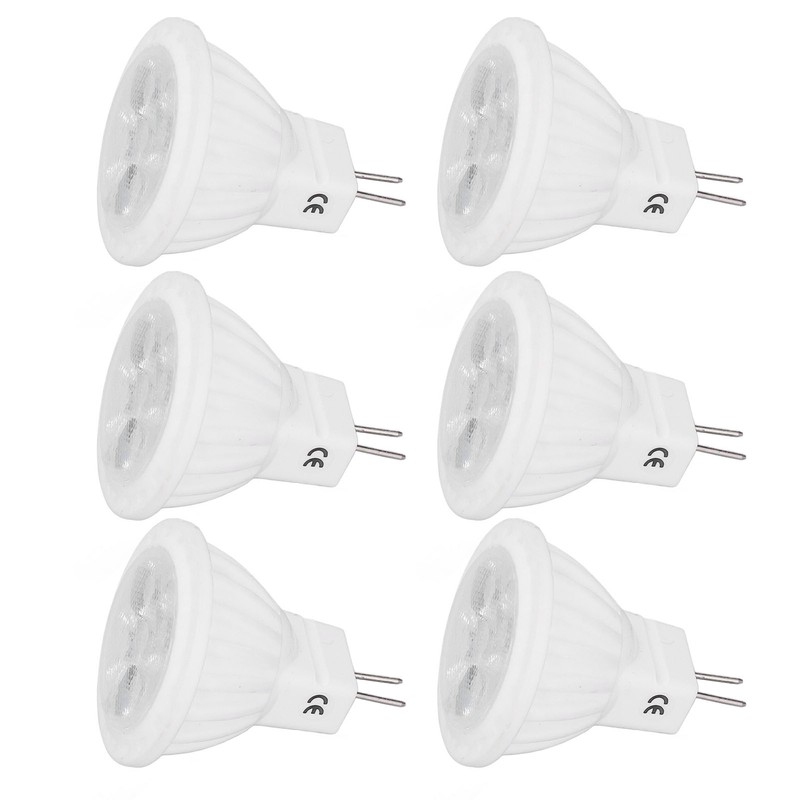 6pcs Brightness Dimming LED Spot Light Bulbs 360LM MR11 LED