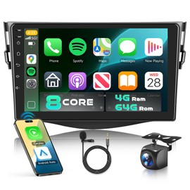 for Toyota RAV4 2007-2011 Car Stereo with Snapdragon 8 Core Processor 4GB+64GB Android 13 Radio 9 Inch 1280 * 720 IPS Touchscreen Carplay/Android Auto GPS WiFi FM/RDS SWC Camera