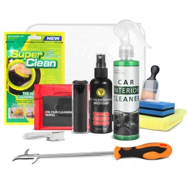 VINBYEE 10Pcs Customized for Car Interior Cleaning Kit,Car Seat Cleaner,Oil Film Cleaning,Tire Shine Spray,Screen Cleaner,Tire Stone Cleaning,Car Cleaner for Car,Truck,SUV