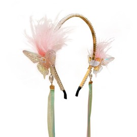 zaoalife Chinese Style Long Tassel Headband,Wedding Bride Floral Headband, Girl Headpiece Princess Wedding Headband,Hair Piece Jewelry for Women and Girls