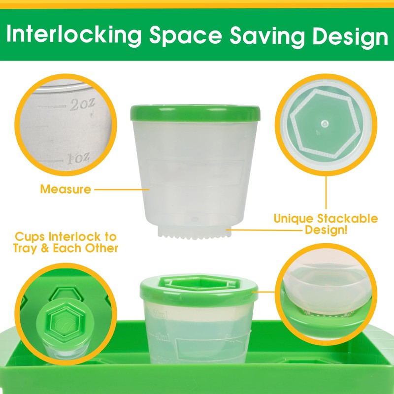 Baby Food Storage Containers w Write What You Want Lids