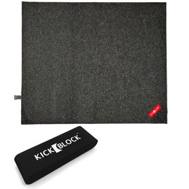 KickBlock Drum Rug and Bass Drum Anchor - 6'6" x 5'6" - The Best Drum Rug - World's Best Bass Drum Anchor - Stops Bass Drum Creep & Slipping - Drum Set Accessory & Gift