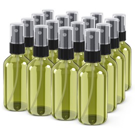 Wedama Spray Bottle, 4 oz Fine Mist Glass Spray Bottles, Little Refillable Liquid Containers for Watering Flowers Cleaning (16 Pack Olive Green)