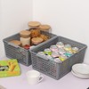 Afromy 3 Pack Plastic Kitchen Storage Baskets, Rectangle Basket Set