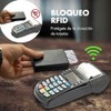 WEXLER Cartera Slim con Protección RFID, Mecanismo Pop-Up de Tarjetas