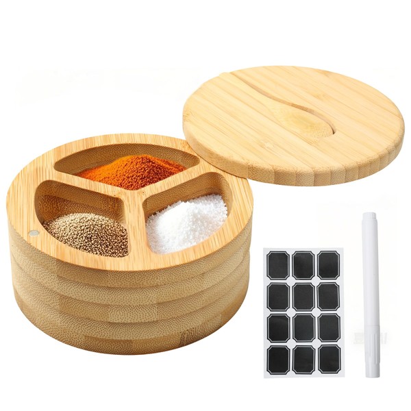 Dvehdbay Salt Cellar - Salt Container Holder with Swivel Magnetic,
