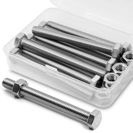 M8 x 90 mm, 8 pieces, 304 stainless steel, hexagon screws, bolts and nuts set, machine screws