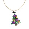 Betsey Johnson Spooky Christmas Tree Pendant Long Necklace