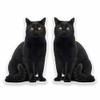 2 x 10cm Black Cat Vinyl Sticker Decal Laptop Tablet