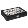 UTEN 24 Slots Watch Box Large PU Leather Jewelry Organizer