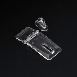 YES Time 10Pcs Crystal Clear Acrylic Hinge Lock Hasp Door/Box/Buckle Transparent Hinge Hasps