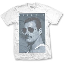 Queen Freddie Mercury in Shades T-Shirt - White (X-Large)