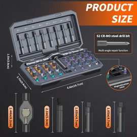 Precision Screwdriver Set, 42 in 1 Screwdriver Set with 40 PCS Magnetic Bits, Screwdriver Toolbox, Torque Screwdriver, Rotary Tool, Screw Driver Set for Repairing Eyeglass Phone Watch