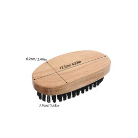 Beavorty Men's Smoothing Beard Brush Set Styling Natural Bristles Barber Hairbrush for Grooming