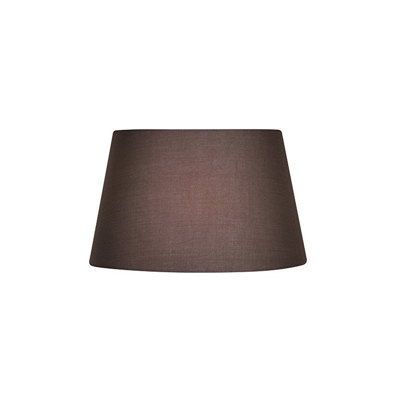Oaks Lighting Cotton Drum Shade, 10-inch, Fabric, Mushroom Brown