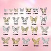 Butterfly Nail Pendants, 22 Pieces Mixed 3D Metal Butterfly Nail