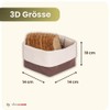 slowroom 12.5 x 12.5 x 10 cm Bread Basket, Cotton,