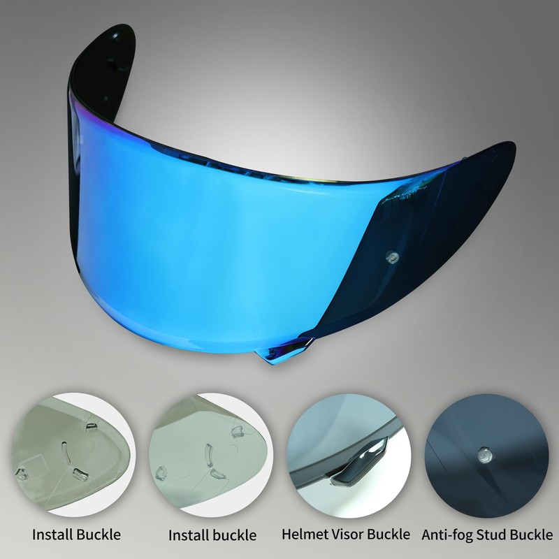 Shoei RF1200 X14 Helmet Visor Replacement Shield, Anti-Fog Sun Shield