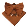 Kihatwin Mens Pre-Tied Oversized Bow Tie Tuxedo Velvet Bowtie Cufflinks