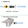 LONGRUNNEW Pond Hose Fittings Adapter PVC Pipe Fitting Adapter Black
