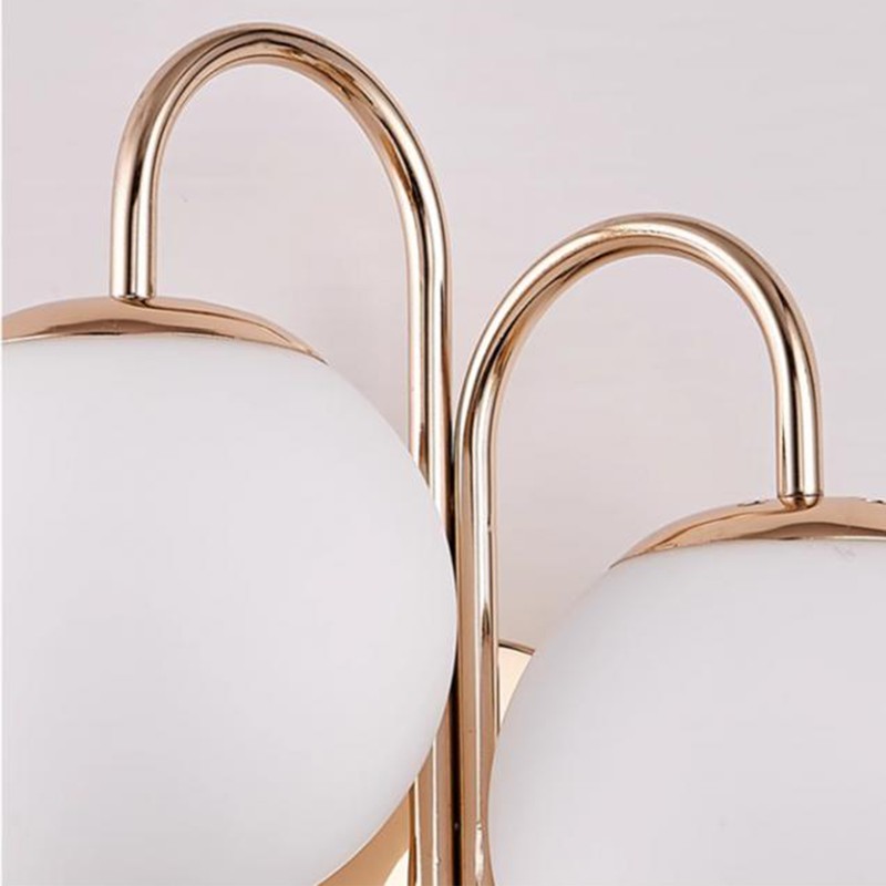 Double Sconce Simple Modern Dual Headed Glass Metal Energy Saving