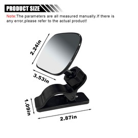 Car Mirror for Baby, Adjustable Back Seat Baby Mirror, Facing Toddler Rearview Mirror, Wide Angle Convex Mirror, Clip-on, for Viewing Rear Passengers (1PCS)