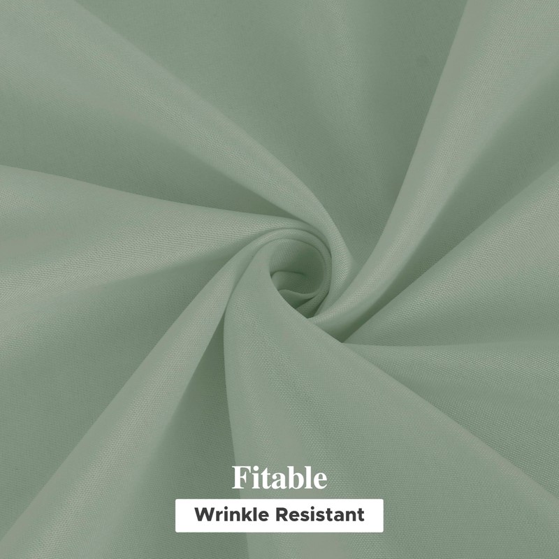 Fitable 6 Pack Sage Green Round Tablecloths - 108 Inches