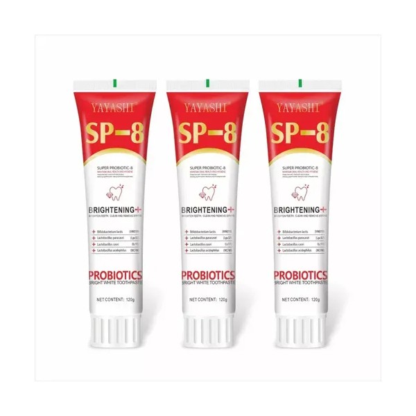 Pasta De Dientes Blanqueadora Probiótica Sp-8 120 G* 3 Pieza