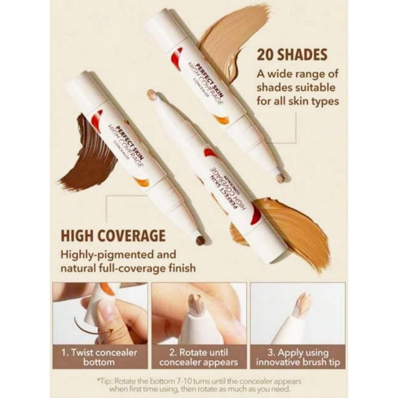 Sheglam Corrector de Maquillaje para Piel Alta Cobertura (Fair)