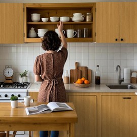 Abyssaly Wood Grain Look Oak Contact Paper - Light Wooden Peel and Stick Countertops - Removable Self Adhesive Vinyl Wrap Counter Top Cover Waterproof Wall Paper Home Decoration 15.7''x118''