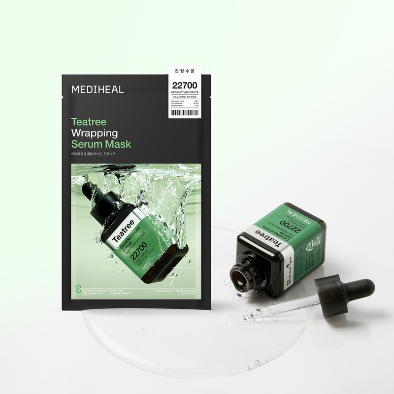 Mediheal Wrapping Serum Mask Tea Tree, 10 Sheets, 1 Pack