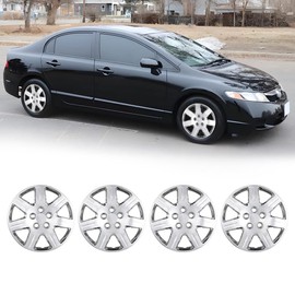 AUTOWIKI 16" Hubcaps for 2006-2011 Honda Civic Wheel Rims Cover